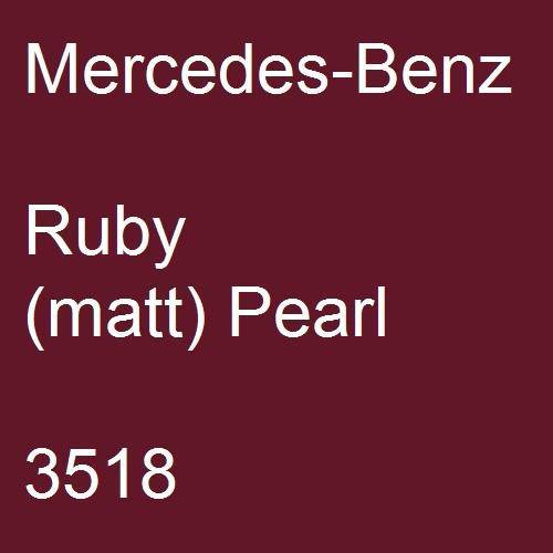 Mercedes-Benz, Ruby (matt) Pearl, 3518.